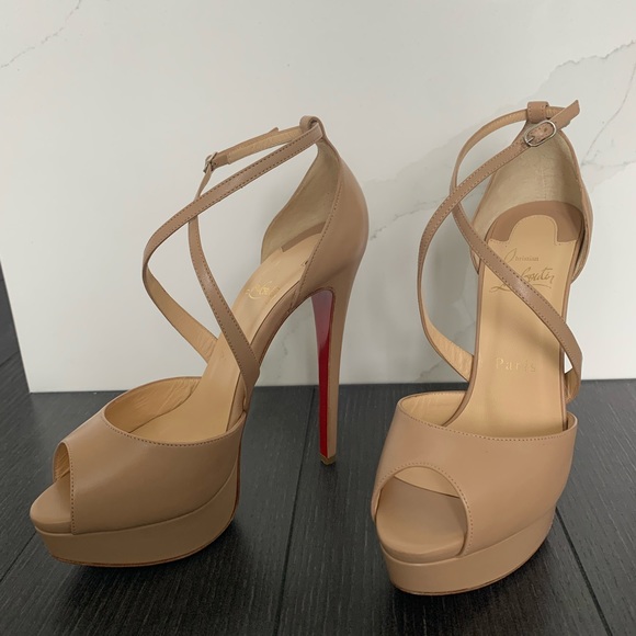 CHRISTIAN LOUBOUTIN CROSS ME HEELS (NEW) - Picture 1 of 12